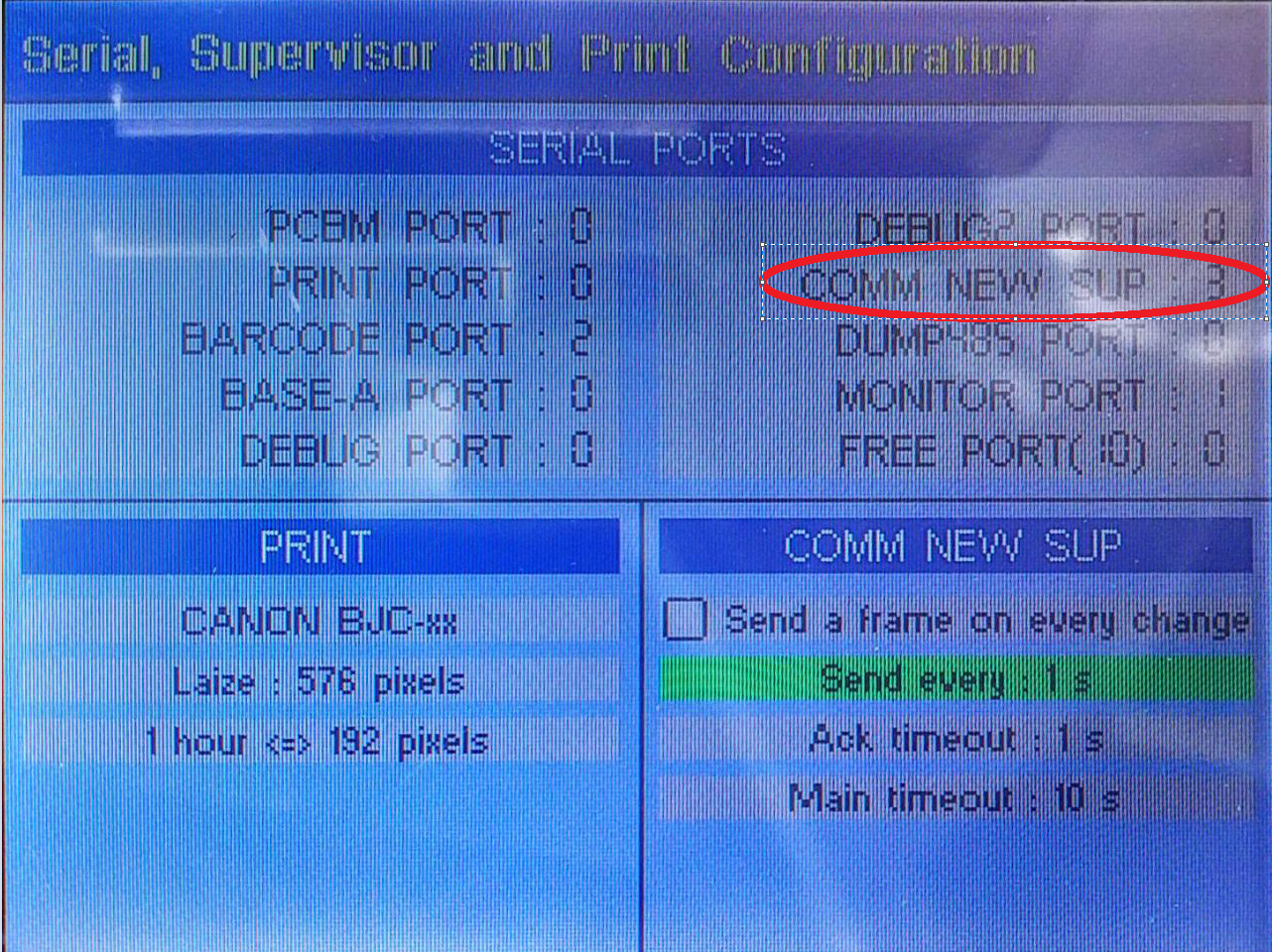 Base Primea — RS 232-3 port