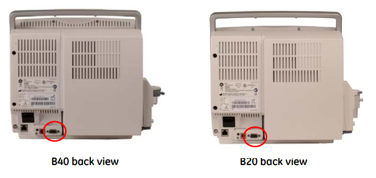 9-pin serial port and cable diagram